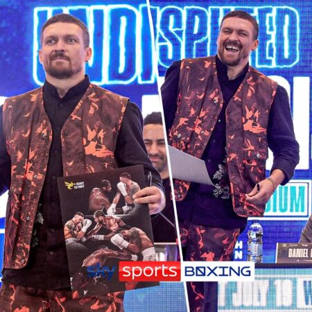 Oleksandr Usyk Addresses Low Blow Accusations from Dubois Camp at Rematch Press Conference